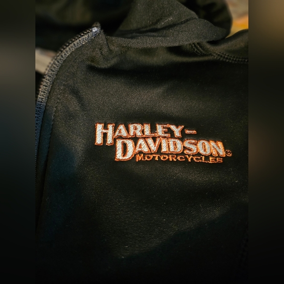 EUC | Authentic Harley-Davidson | Black Hooded Jacket Insert | Embroidered Logo - Picture 4 of 16